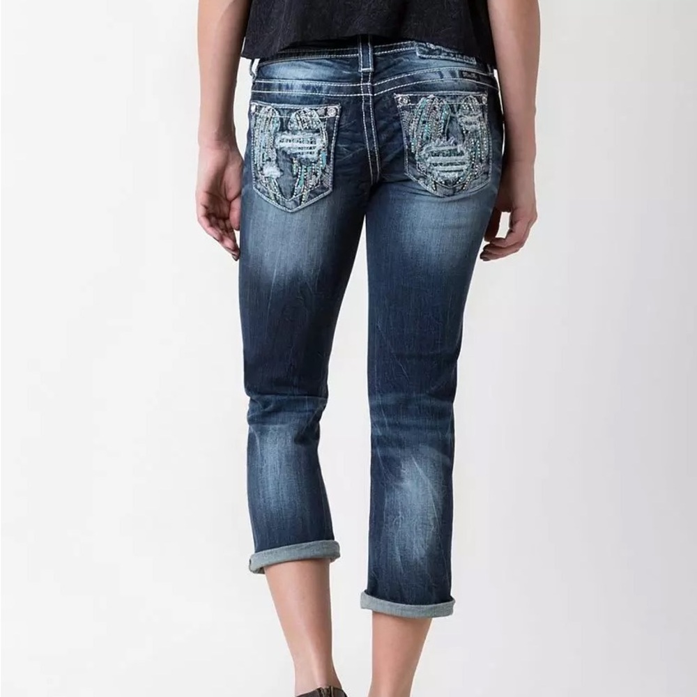 Miss Me JE8664C Signature Stretch Cropped Jeans Size 27